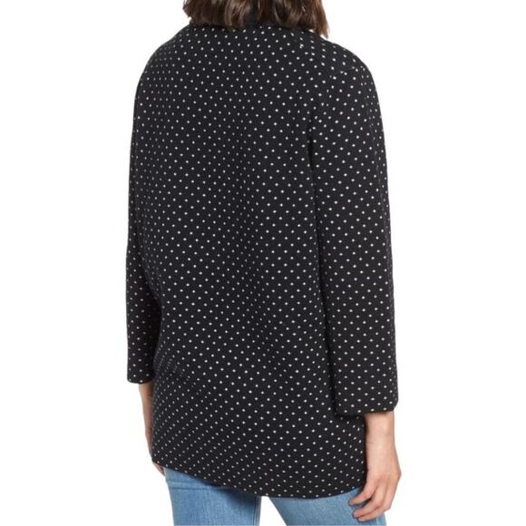 J. Crew 365 Sophie Open-front Polka dot Sweater Blazer in Navy/Ivory - Picture 4 of 16